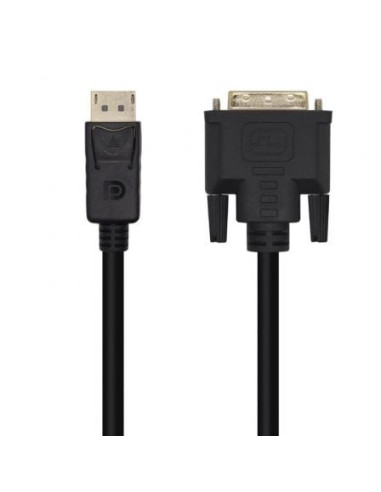 Cable conversor aisens a125-0463/ displayport macho - dvi macho/ hasta 5w/ 2300mbps/ 3m/ negro