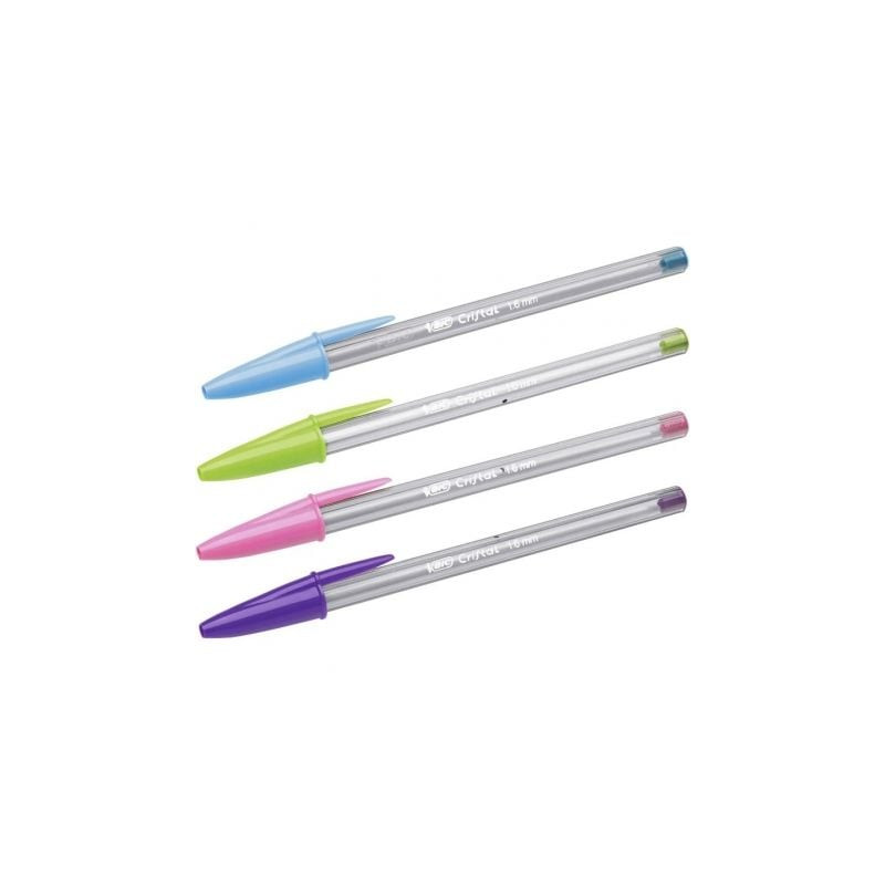 Bolígrafos de tinta de aceite bic cristal fun 921342/ 10 unidades/ colores surtidos