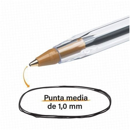 Bolígrafos de tinta de aceite bic cristal original 516346/ 5 unidades/ colores surtidos