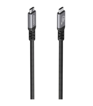 Cable usb 3.2 tipo-c aisens a107-0989/ usb tipo-c macho - usb tipo-c macho/ hasta 100w/ 10gbps/ 4m/ negro