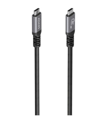 Cable usb 3.2 tipo-c aisens  a107-0991/ usb tipo-c macho - usb tipo-c macho/ hasta 60w/ 5gbps/ 7m/ negro