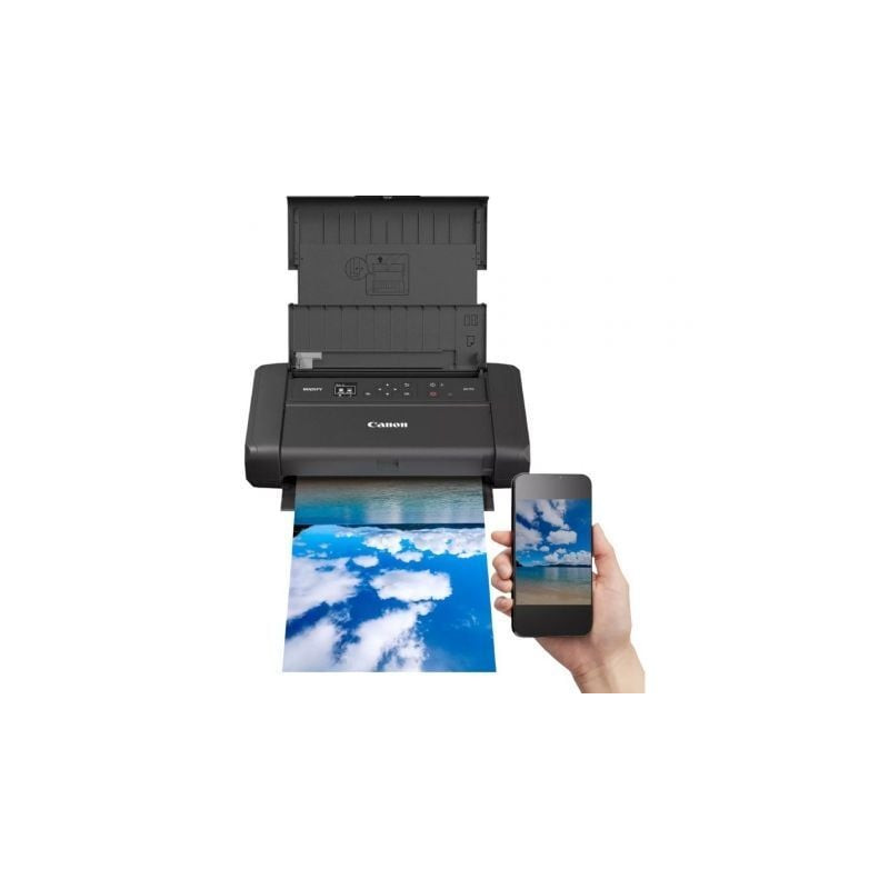 Impresora portátil canon maxify bx110 wifi/ negra