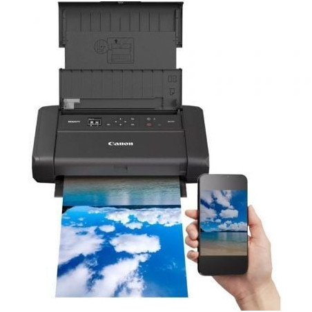 Impresora portátil canon maxify bx110 wifi/ negra