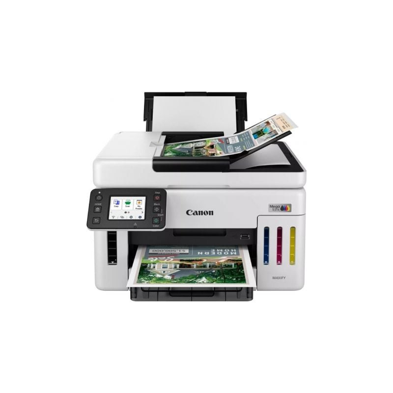 Multifunción recargable canon maxify gx6150 megatank wifi/ dúplex/ blanca