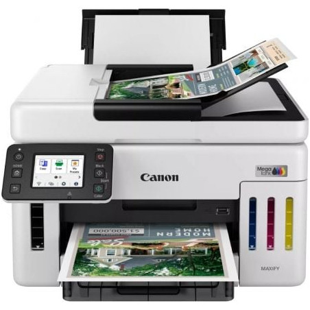Multifunción recargable canon maxify gx6150 megatank wifi/ dúplex/ blanca