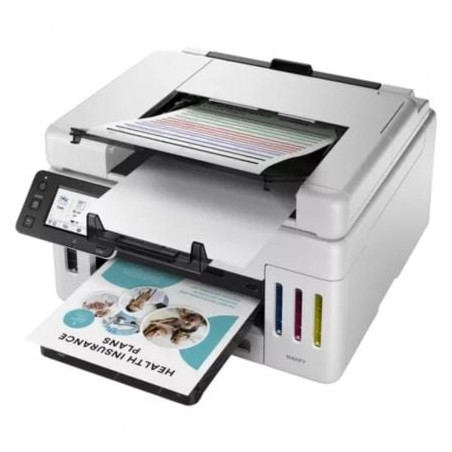 Multifunción recargable canon maxify gx6550 megatank wifi/ dúplex/ blanca