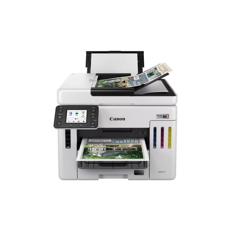Multifunción recargable canon maxify gx7150 megatank wifi/ dúplex/ fax/ blanca