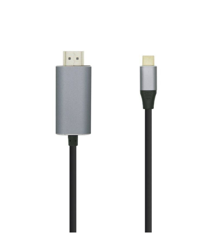 Cable conversor aisens a109-0392/ usb tipo-c macho - hdmi macho/ hasta 27w/ 1250mbps/ 80cm/ negro