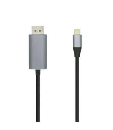 Cable displayport aisens a109-0394/ usb tipo-c macho - displayport macho/ hasta 27w/ 1250mbps/ 80cm/ negro