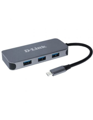 Docking usb tipo-c d-link dub-2335/ 3xusb/ 1xusb-tipo-c/ 1xhdmi/ 1xrj45/ gris