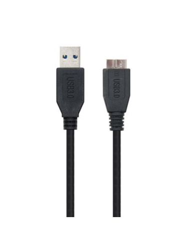 Cable usb 3.0 nanocable 10.01.1102-bk/ usb macho - microusb macho/ 2m/ negro