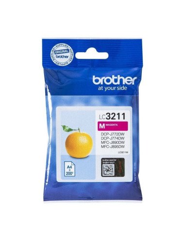 Cartucho de tinta original brother lc-3211m/ magenta