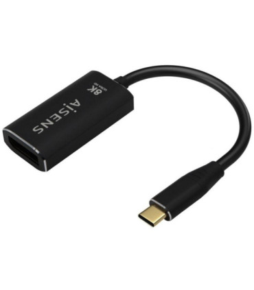 Conversor aisens a109-0690/ usb tipo-c macho - displayport hembra/ hasta 27w/ 1250mbps/ 15cm/ negro
