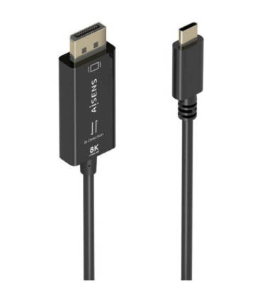 Cable conversor aisens a109-0879/ usb tipo-c macho - displayport macho/ 1.8m/ negro