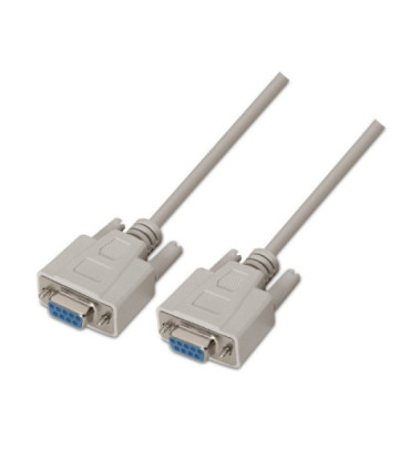 Cable serie null modem aisens a112-0067/ db9 hembra - db9 hembra/ hasta 0.15w/ 1.6mbps/ 1.8m/ beige