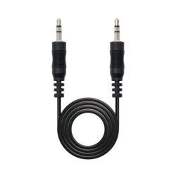 Cable estéreo nanocable 10.24.0105/ jack 3.5 macho - jack 3.5 macho/ 5m/ negro