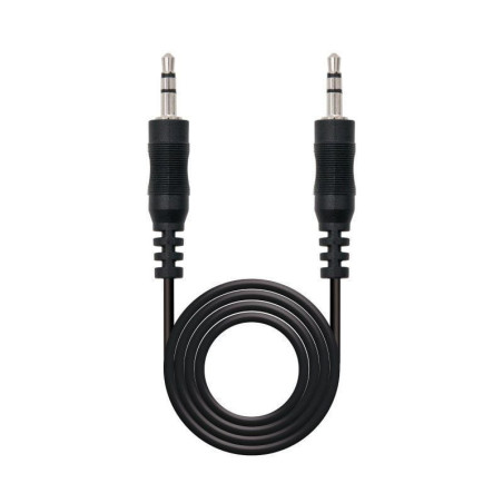 Cable estéreo nanocable 10.24.0105/ jack 3.5 macho - jack 3.5 macho/ 5m/ negro