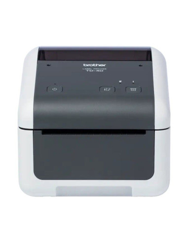 Impresora de etiquetas y tickets brother td-4210d/ térmica directa/ ancho etiqueta 118mm/ usb-rs-232c/ blanca y negra