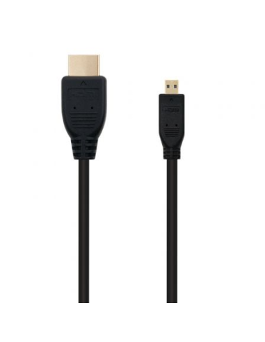 Cable micro hdmi nanocable 10.15.3501/ hdmi macho - micro hdmi macho/ 0.8m/ negro