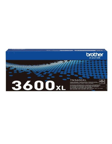 Tóner original brother tn3600xl alta capacidad/ negro