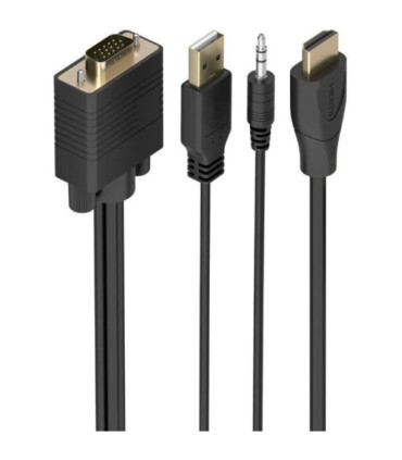 Cable conversor aisens a115-1008 svga macho - usb macho - jack macho/ hdmi macho/ 1.5m/ negro