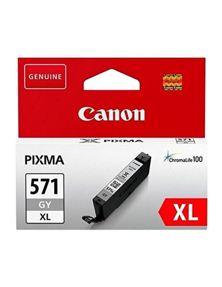 Cartucho de tinta original canon cli-571xl alta capacidad/ gris