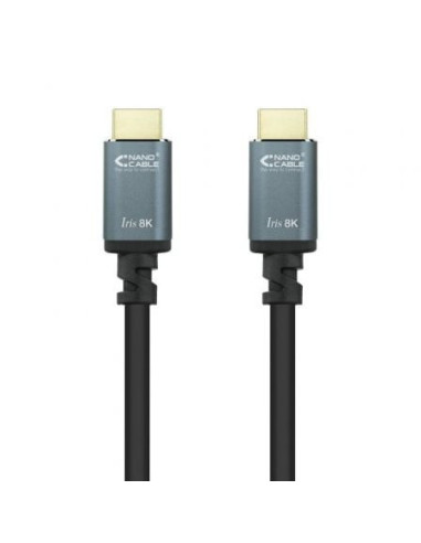 Cable hdmi 2.1 8k nanocable 10.15.8002/ hdmi macho - hdmi macho/ 2m/ negro