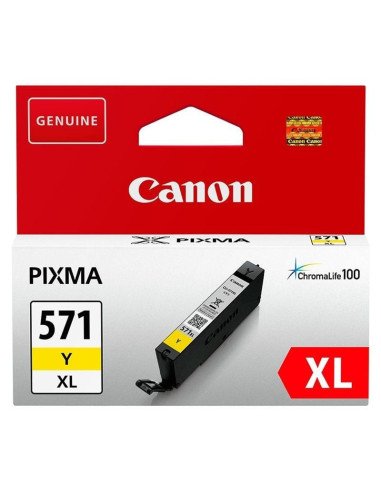 Cartucho de tinta original canon cli-571yxl alta capacidad/ amarillo