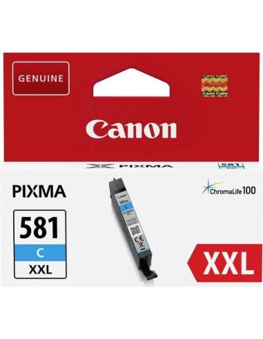 Cartucho de tinta original canon cli-581xxl alta capacidad/ cian