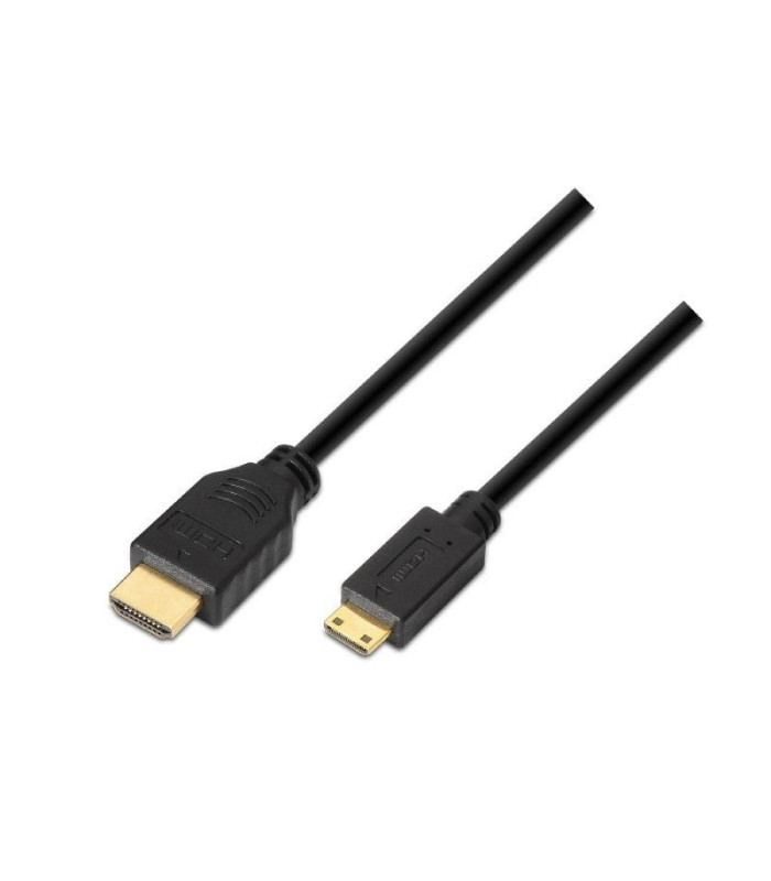 Cable hdmi aisens a119-0115/ hdmi macho - mini hdmi macho/ hasta 10w/ 720mbps/ 3m/ negro