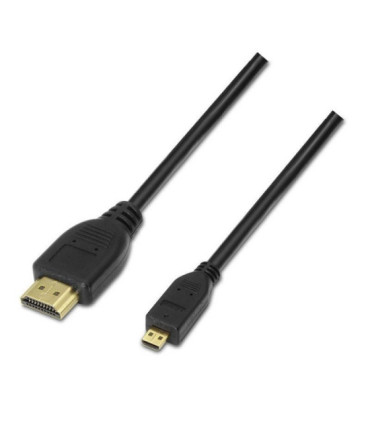 Cable micro hdmi aisens a119-0116/ hdmi macho - micro hdmi macho/ hasta 10w/ 720mbps/ 80cm/ negro