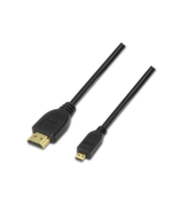 Cable micro hdmi aisens a119-0117/ hdmi macho - micro hdmi macho/ hasta 10w/ 720mbps/ 1.8m/ negro
