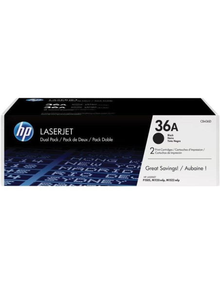 Tóner original hp nº36a multipack/ 2x negro