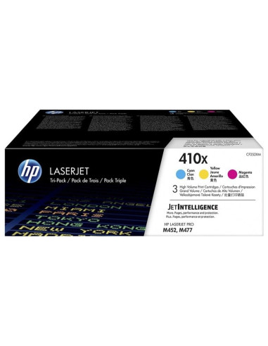 Tóner original hp nº410x xl alta capacidad multipack/ cian/ magenta/ amarillo