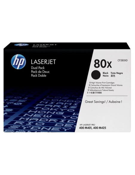 Tóner original hp nº80x xl alta capacidad multipack/ 2x negro