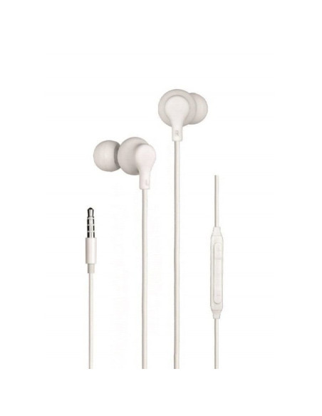 Auriculares intrauditivos daewoo dw2014/ con micrófono/ jack 3.5/ blancos