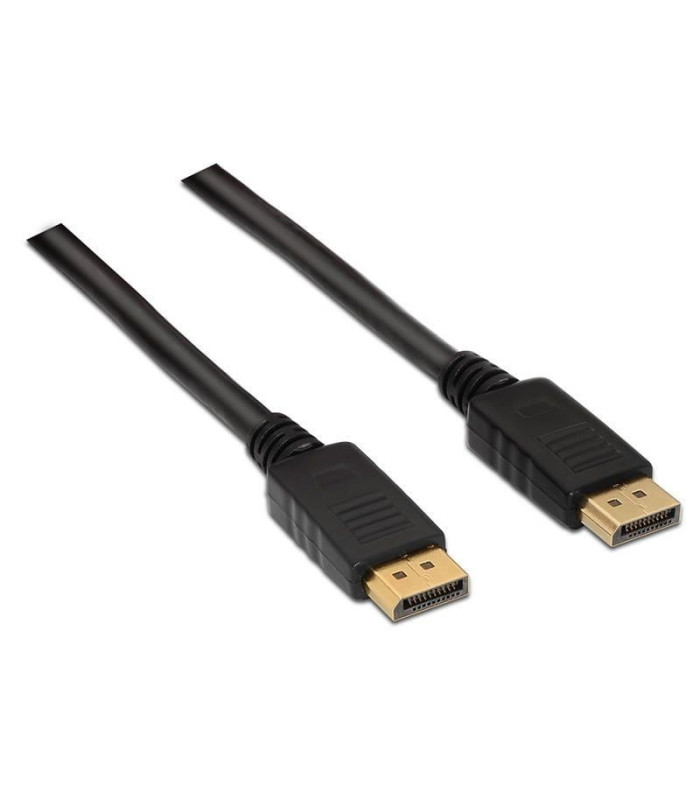 Cable displayport 1.2 4k aisens a124-0129/ displayport macho - displayport macho/ hasta 5w/ 2300mbps/ 2m/ negro
