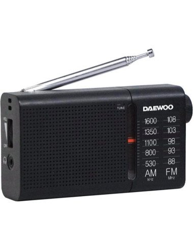 Radio portátil daewoo dw1119/ negra