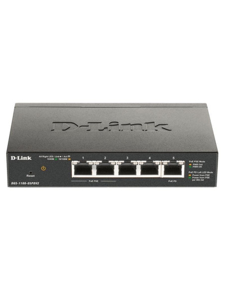 Switch gestionable d-link dgs-1100-05pdv2 5 puertos/ rj-45 10/100/1000 poe