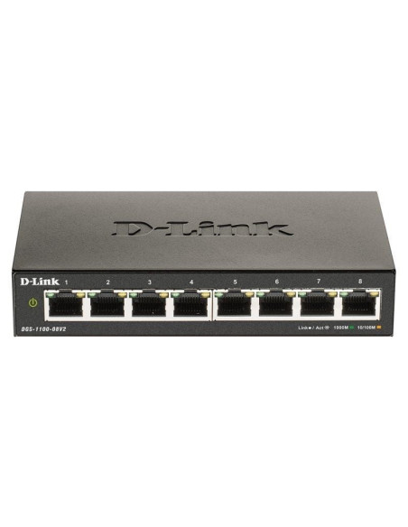 Switch gestionable d-link dgs-1100-08v2 8 puertos/ rj-45 10/100/1000