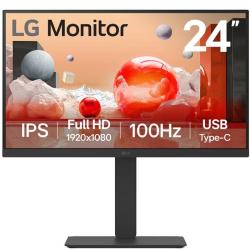 Monitor Profesional LG 24BA650-B 23.8'/ Full HD/ Multimedia/ Negro
