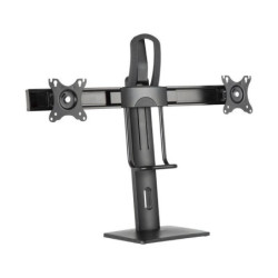 Soporte de sobremesa con contrapeso para 2 monitores aisens dt27tsr-065/ giratorio/ inclinable/ hasta 6kg