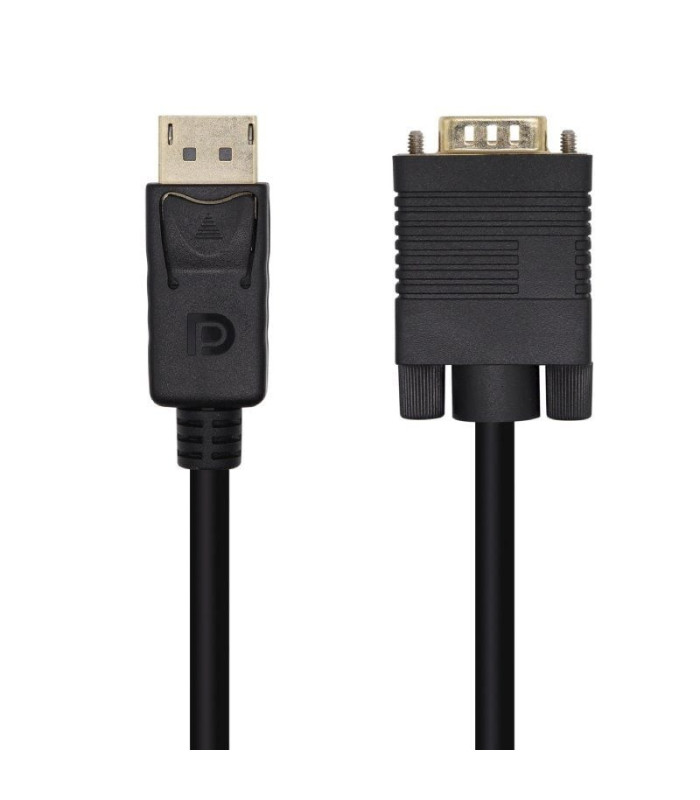 Cable conversor aisens a125-0462/ displayport macho - vga macho/ hasta 5w/ 2300mbps/ 3m/ negro