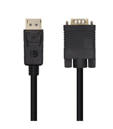 Cable conversor aisens a125-0462/ displayport macho - vga macho/ hasta 5w/ 2300mbps/ 3m/ negro