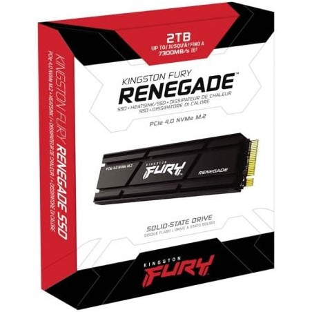 Disco ssd kingston fury renegade ssd 2tb/ m.2 2280 pcie gen4/ con disipador de calor/ full capacity