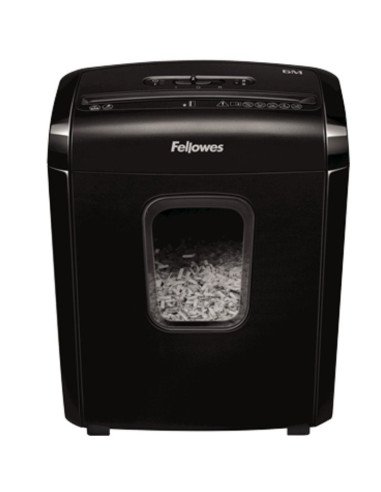 Destructora fellowes 6m/ minicorte de 4 x 12mm/ negra