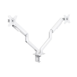 Soporte de mesa para 2 monitores tooq db4132tnr-w/ giratorio/ inclinable/ hasta 9kg