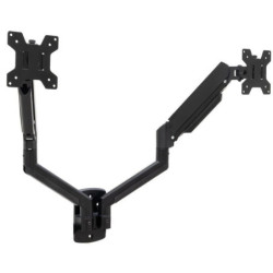 Soporte de pared para 2 monitores tooq lp1434tnr-b/ giratorio/ inclinable/ rotatorio/ hasta 10kg