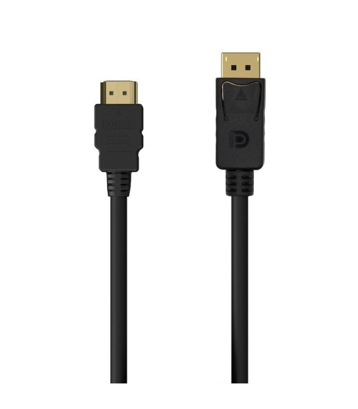Cable conversor aisens a125-0551/ displayport macho - hdmi macho/ hasta 5w/ 2300mbps/ 1.5m/ negro