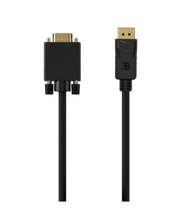 Cable conversor aisens a125-0552/ displayport macho - vga macho/ hasta 5w/ 2300mbps/ 1m/ negro
